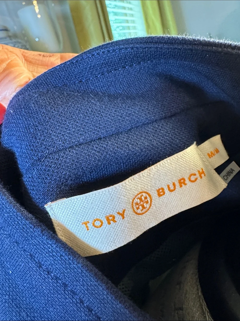 Tory Burch Navy and Cream Double-Breasted Military Style Jacket